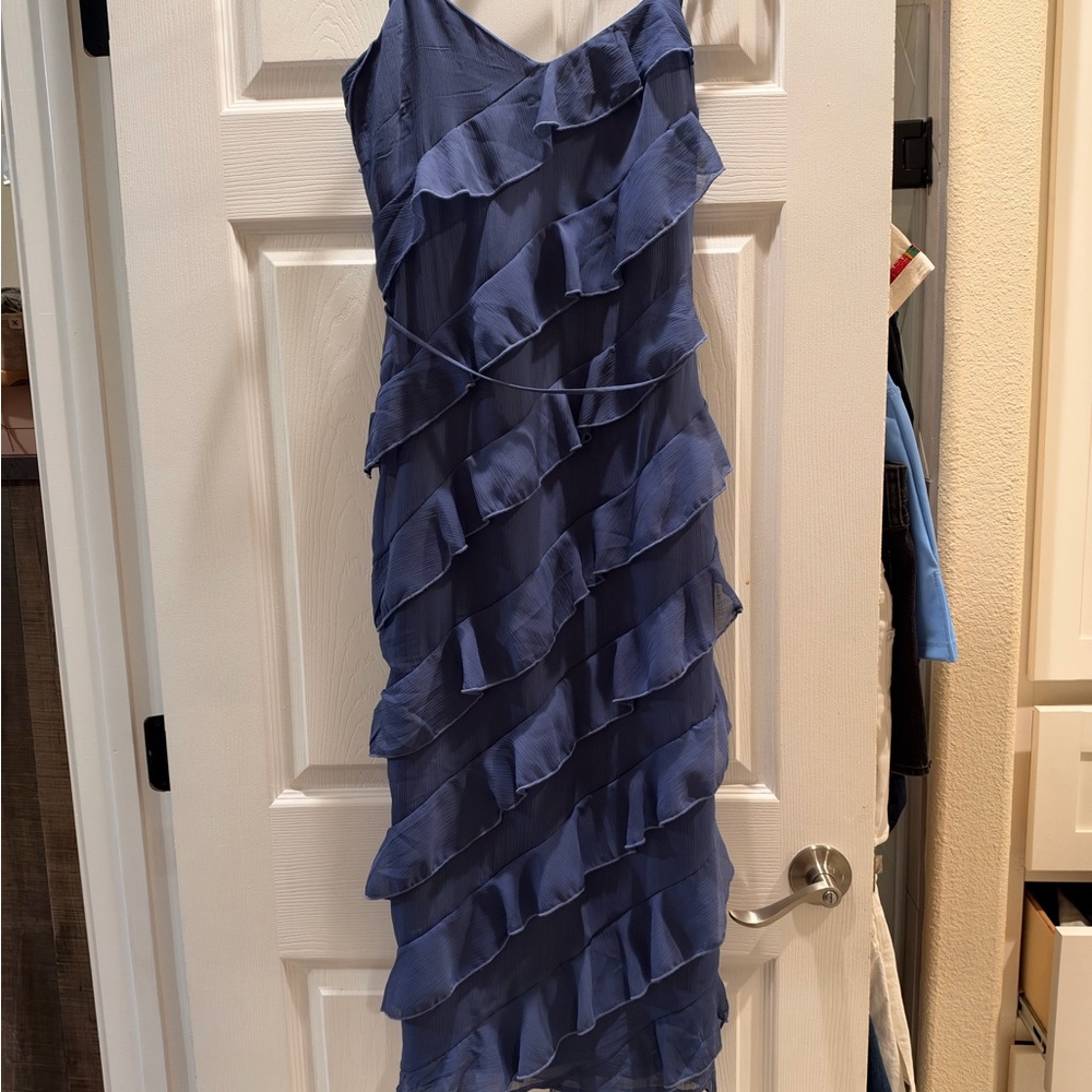 Women's Blue Ruffled lulus dress